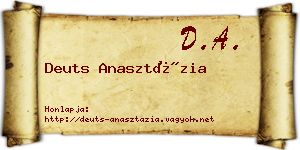 Deuts Anasztázia névjegykártya